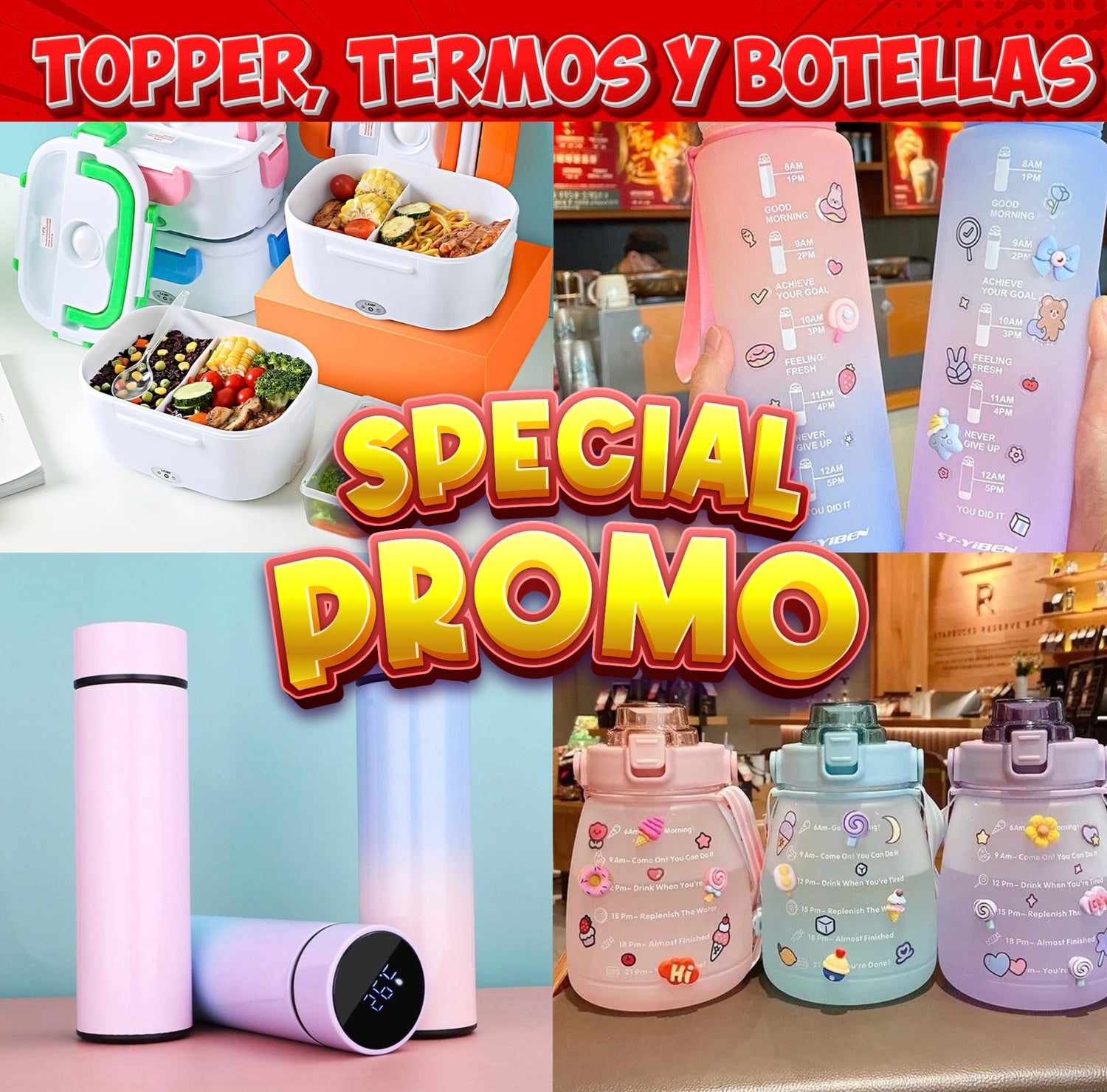 TOPPERS, BOTELLAS Y TERMOS