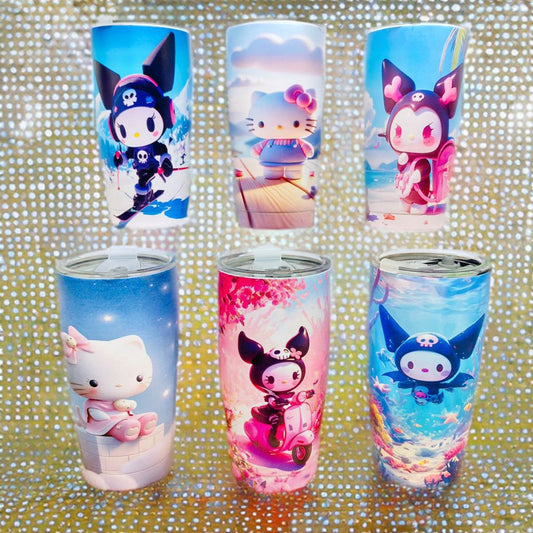 Vaso termo kitty y kuromi