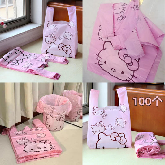 100 bolsas de plástico hello kitty